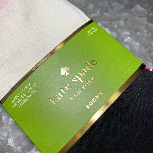 Kate Spade ♠️ 3 pack No Show Socks - Picture 3 of 5